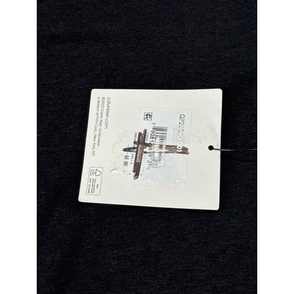 Calvin Klein Women's Black V-Neck Sleepwear T-Shirt S 100% Cotton - Picture 5 of 9